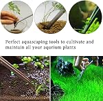 Aquarium Tools, Aquatic Plants Stainless Steel Tool - 4 in 1 Aquascaping Tweezers Scissors Spatula Cleaning Tool Set for Fish Starter Kits & Aquariums Tank Plants Kit