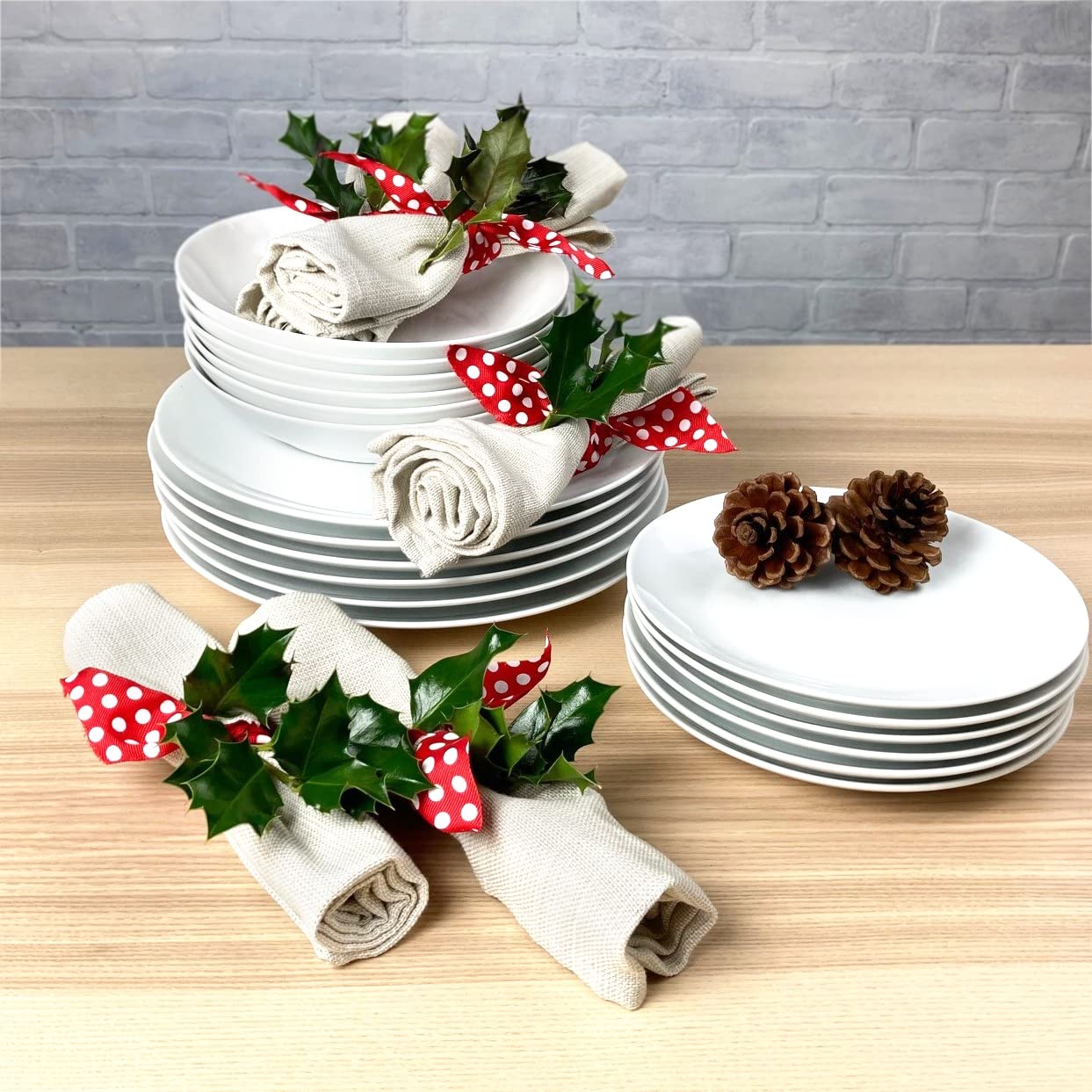 Buy Euro Ceramica Bianco Collection 18 Piece Dinnerware Set Multipurpose, Functional