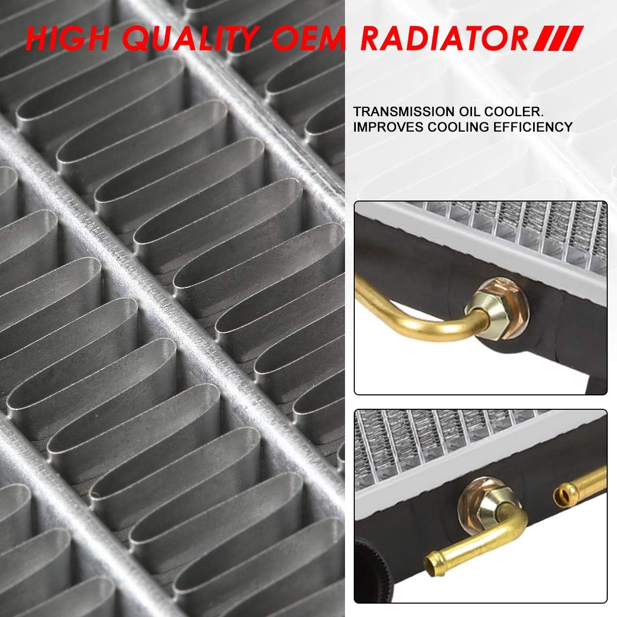 Auto Dynasty DPI 2897 Factory Style 1-Row Cooling Radiator Compatible with Santa Fe AT 07-09 (Aluminum Core)