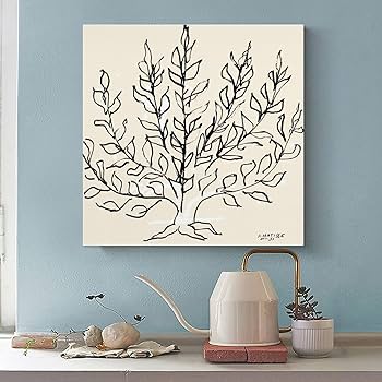 アンリマティス　低木のアートポスター アートポスター Henri Matisse「低木」 ナチュラルフレーム