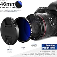 Vista 9 de NEEWER Filtro ND Variable de 46mm ND2-ND400 (1-9 Paradas), Filtro de Densidad Neutra, Recubrimientos Múltiples, Resistente al Agua y a los Arañazos