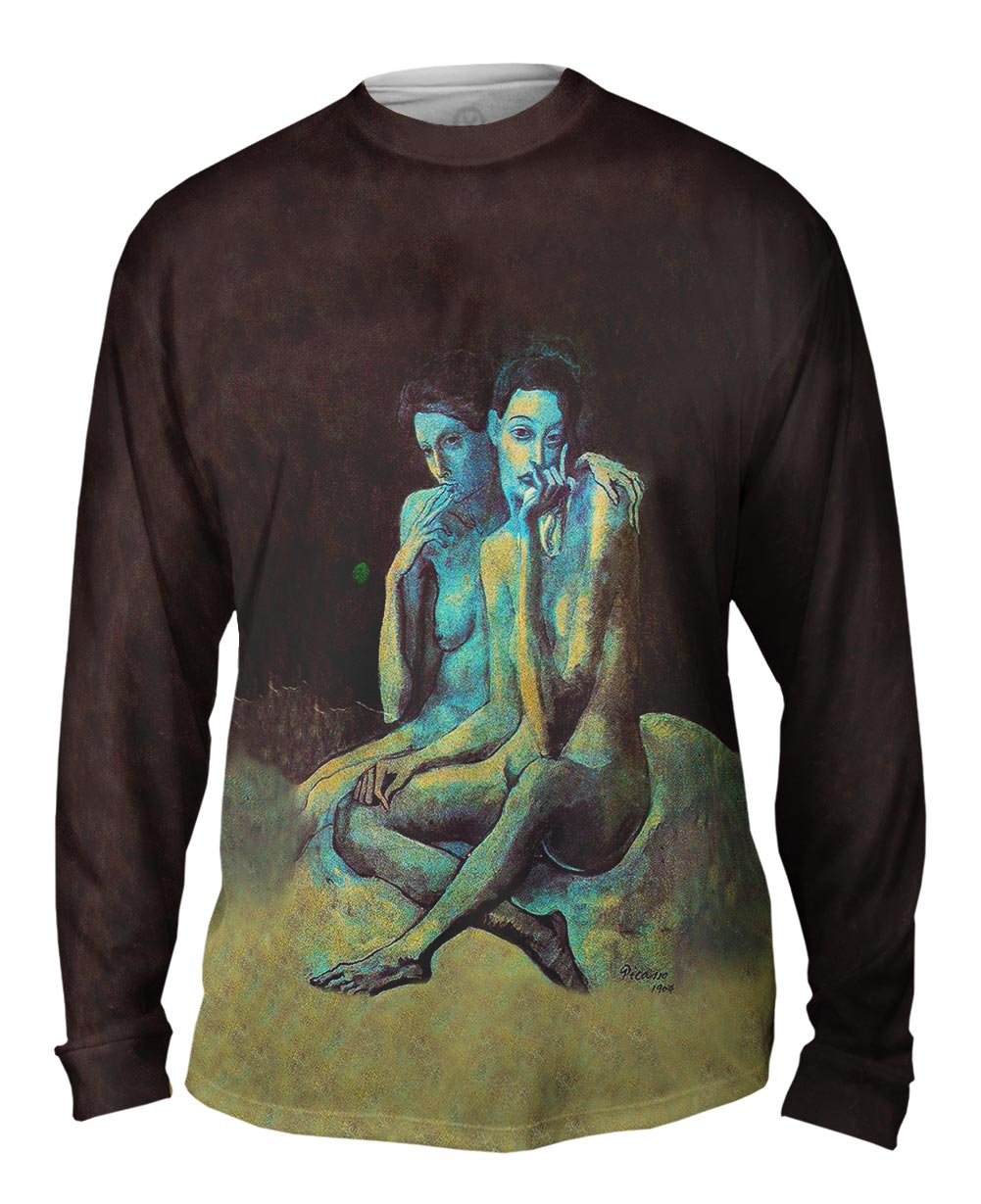 Pablo Picasso - Two Friends (1904) -Tshirt- Mens Long Sleeve