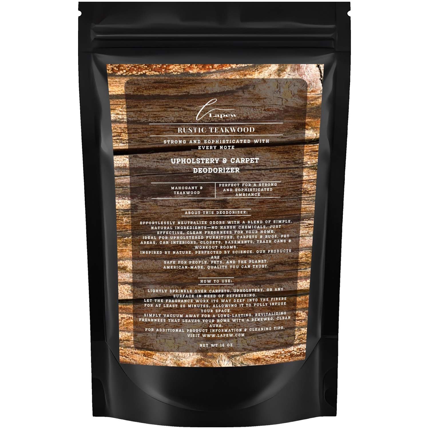 Rustic Teakwood Carpet Freshener Powder: Powerful Odor Eliminator for Home, Upholstery Deodorizer, Carpet Deodorizer, Pet Urine, Cat Litter Deodorizer