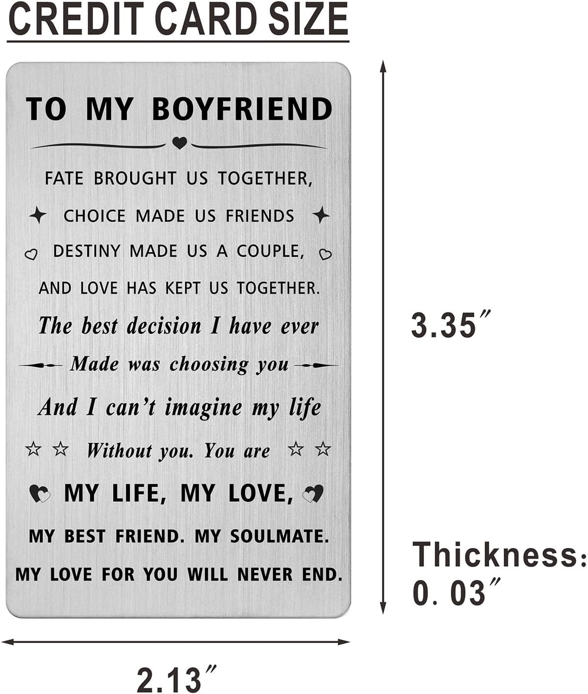 SOUSYOKYO I Love My Boyfriend Valentines Day Card Gifts from Girlfriend, Romantice Boyfriend Anniversary Card for Him - Image 2