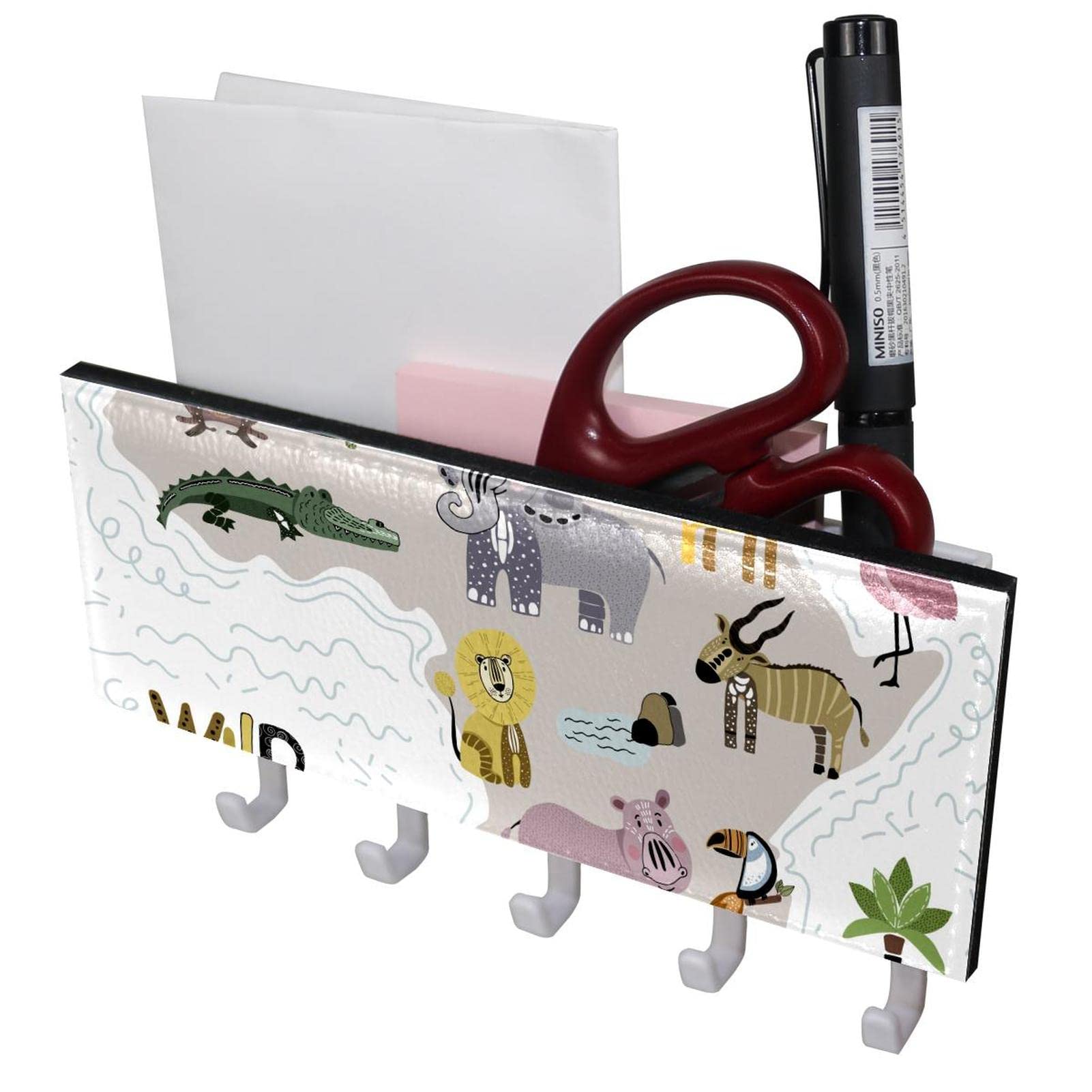 Portachiavi da parete con 5 ganci per chiavi, per ingresso, fango, corridoio, cucina, ufficio