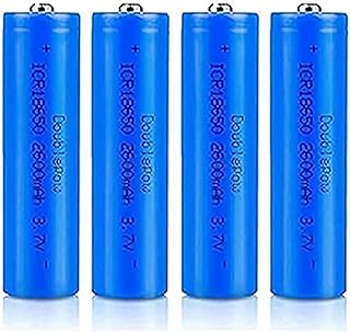 Battery, 3.7v Battery, 2600mAh Large Capacity Batteries Button Top Ion Battery For Flashlight, Doorbells, Headlamps, RC Cars Etc,4 Pack