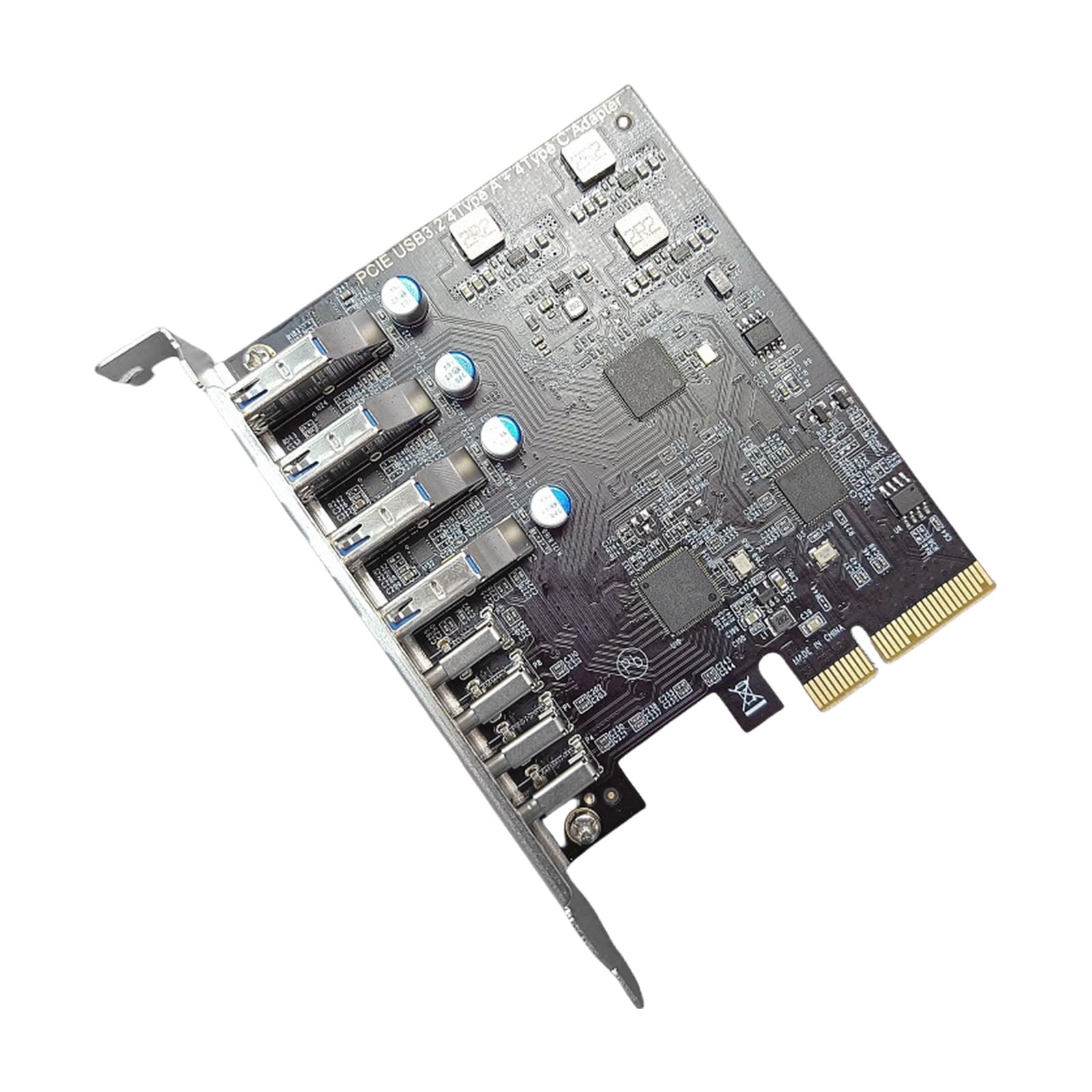 PCIe do 4 portów USB 3.2 i 4-portowa karta rozszerzeń TypeC ASM1142 kontrola 10 Gb/s szybka prędkość do pulpitu karta rozszerzeń PCIE