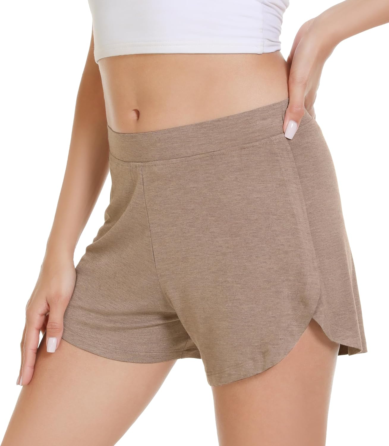 WiWi Women's Summer Pajamas Shorts Viscose from Bamboo Lightweight Pajama Bottoms S-XXL