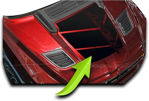Hood Blackout Racing - Kit de calcomanías de vinilo a rayas compatibles con Dodge Ram 1500 2500 3500 Rebel (negro brillante)