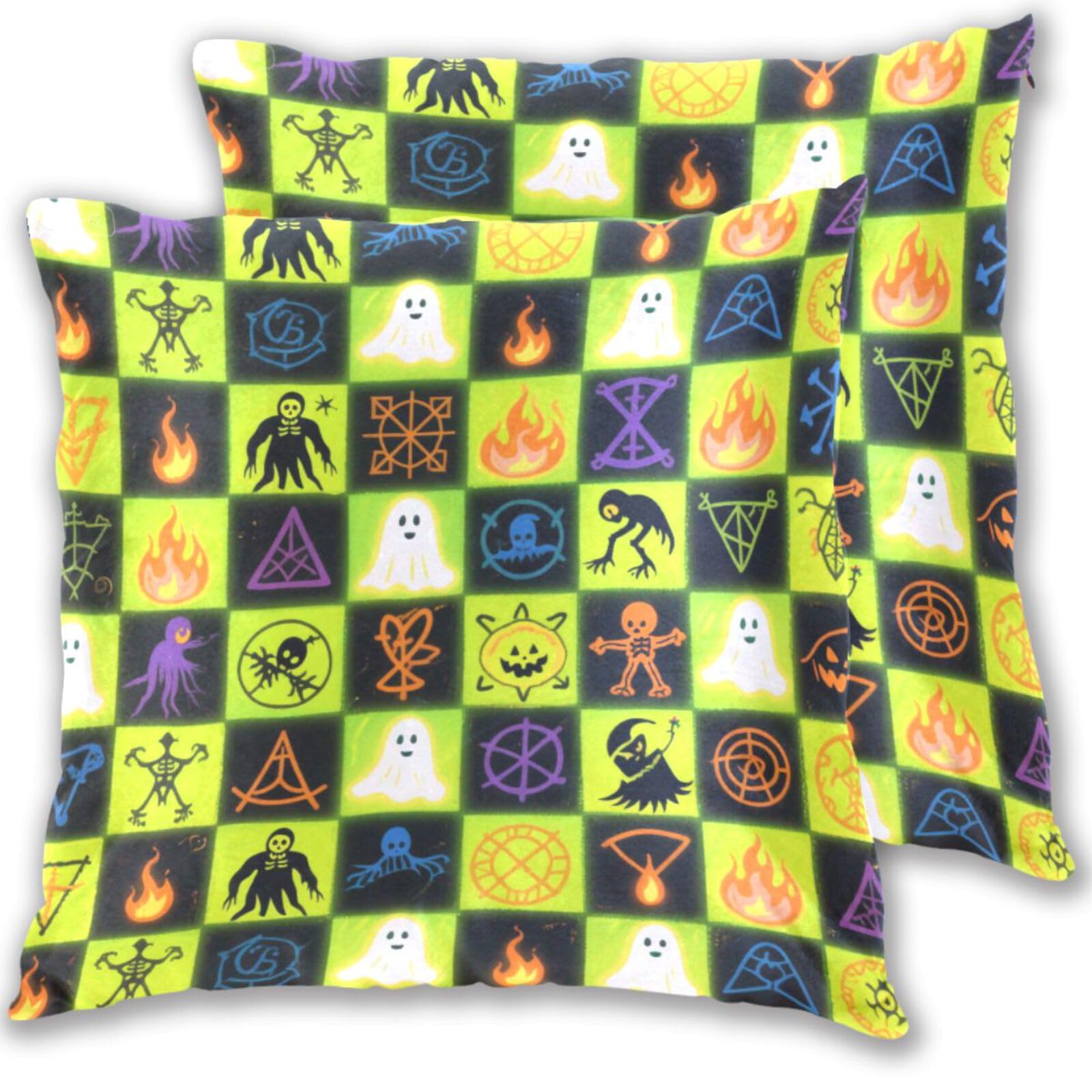 Taies d'oreiller Halloween jersey doux 45x45 cm pour éliminer les tissus rêches irritants