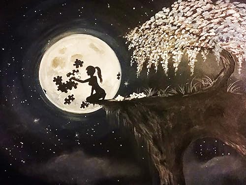 Buyartforless Rompecabezas de luna por Ed Capeau Giclée Arte Pintura Reproducción POD
