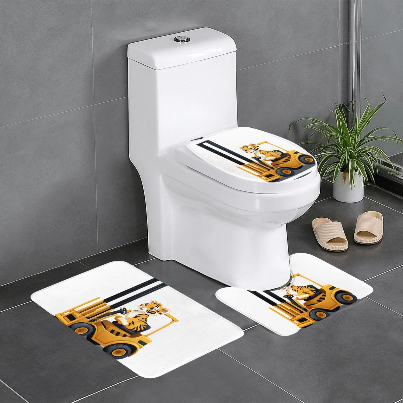 Tapis de salle de bain antidérapants anti-chute pour wc et coiffeuse