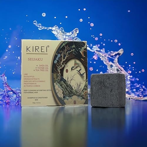 Miniatura 8 de Barra de champú con carbón activado, barra de champú 2 en 1, purificante, nutritiva, hidratante para todo tipo de cabello, todo natural, vegano,