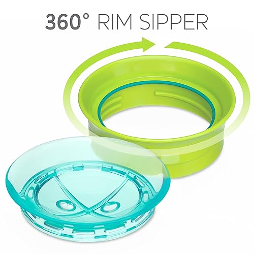 Miniatura 5 de Chicco Entrenador de borde sin boquilla de 360 con membrana transparente extraíble, resistente a derrames, apto para lavavajillas en la parte