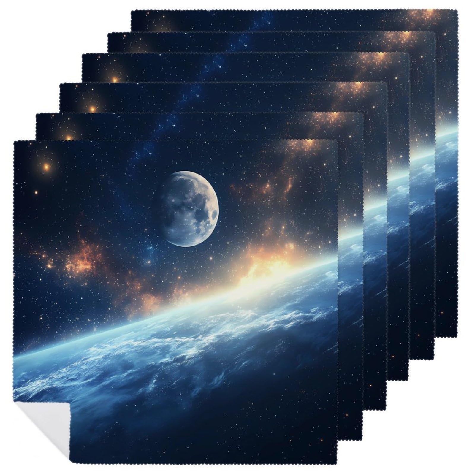 Servilletas de tela suaves Moon And Earth, el toque ideal para tu comedor y cocina