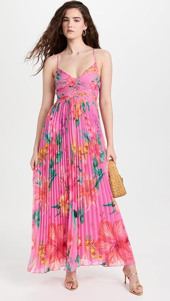 Amazon.com: ROCOCO SAND Women's Megan Maxi Dress, Pink Floral, L :  Clothing, Shoes & Jewelry