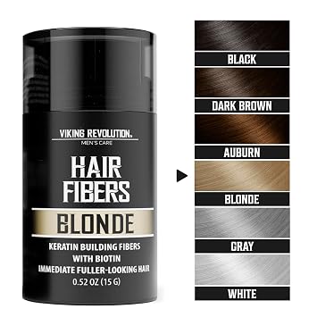 Viking Revolution Hair Fibers with Keratin and Biotin - Blonde - 0.52 oz