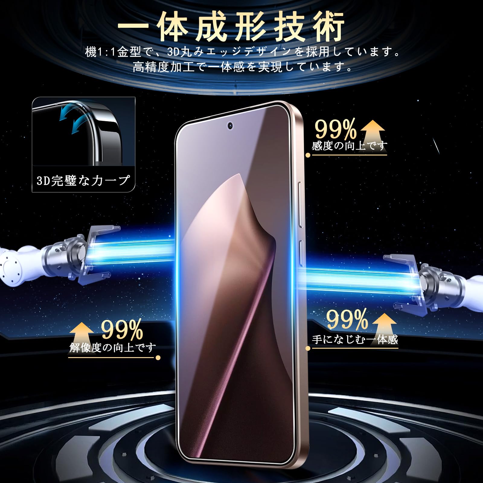 Amazon | 対応 Xiaomi 15T Pro ガラスフイルム【2+2 枚セット-国産