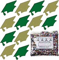 Vista 68 de Confeti Grad Cap Negro, Púrpura Combo - 2 bolsas de media onza (1 oz) (8400/8412)