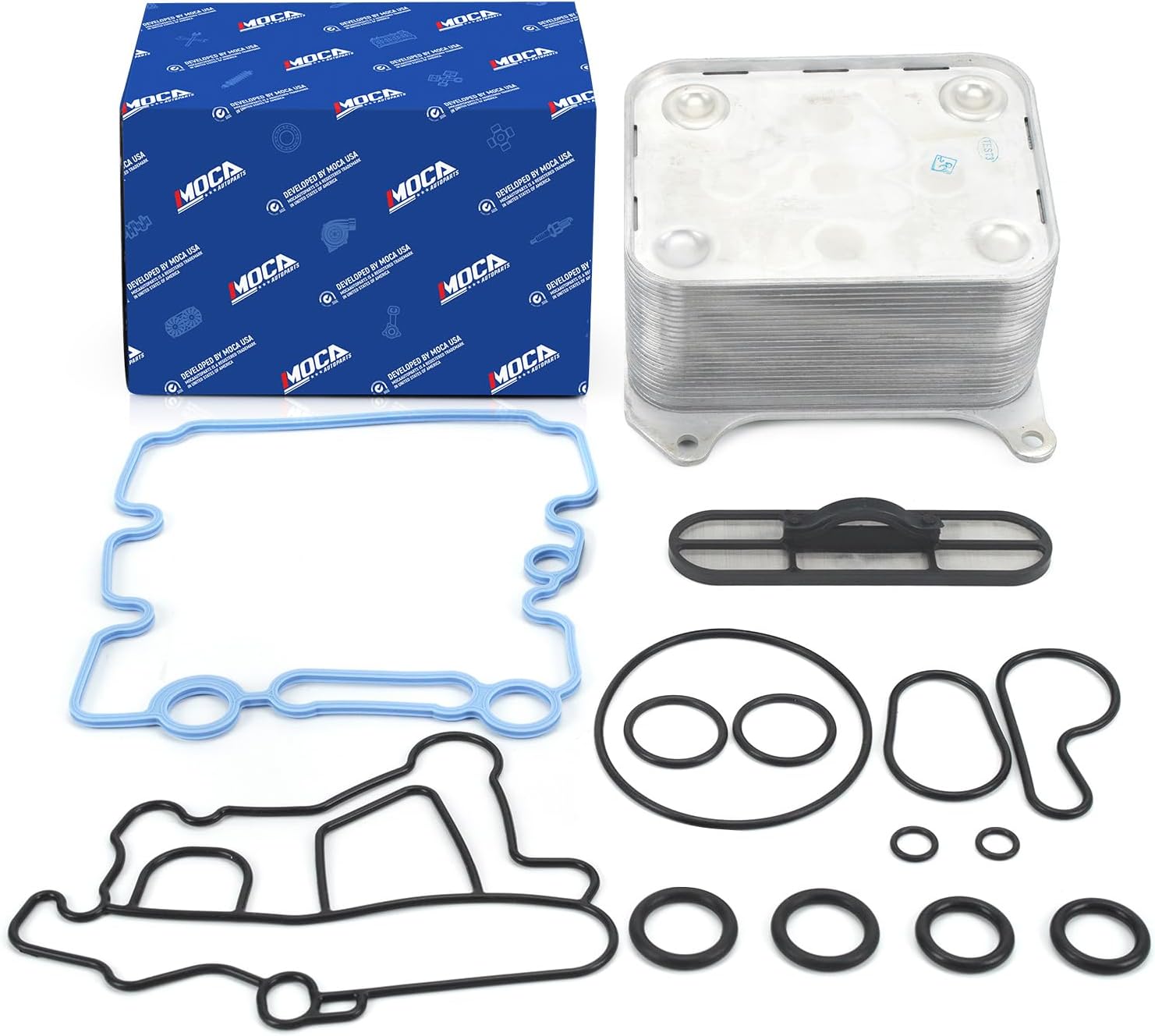 MPLUS Engine Oil Cooler Kit fits For Ford 2003-2007 F250 / F350 / F450 / F-550 Super Duty 6.0L, 2003-2005 Excursion, 2004-2005 E-350 Club Wagon, 2004-2007 E-450 Super Duty, And More