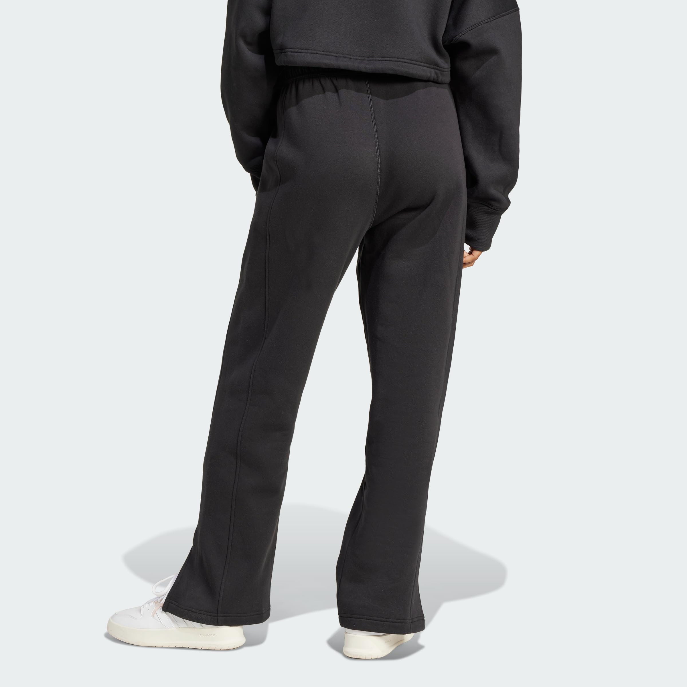 adidas Signature Graphic Embroidery Fleece Straight Leg Pant - Spodnie Kobiety
