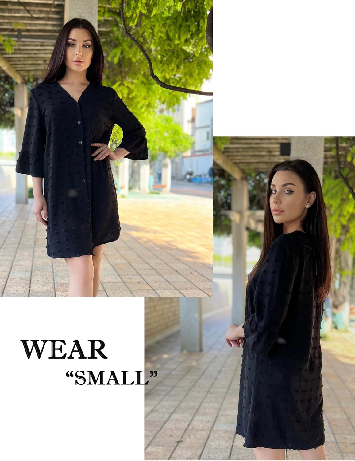 ELESOL Women's Swimsuit Coverup Button Down Beach Cover Ups Shirt Dress Summer Casual Oversized Vacation Swimwear - Image 4