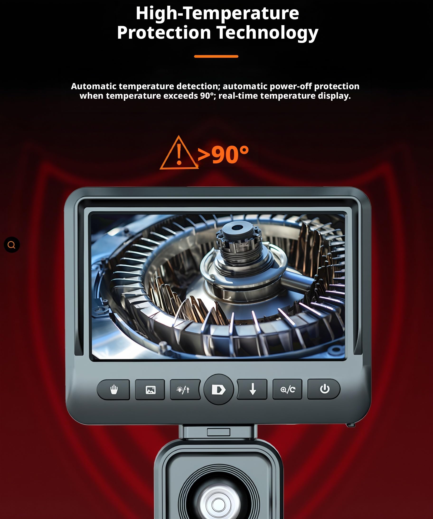 Borescope GL-500A Inspection camera Endoscope 3.9mm 1M Single Lens 1080P
