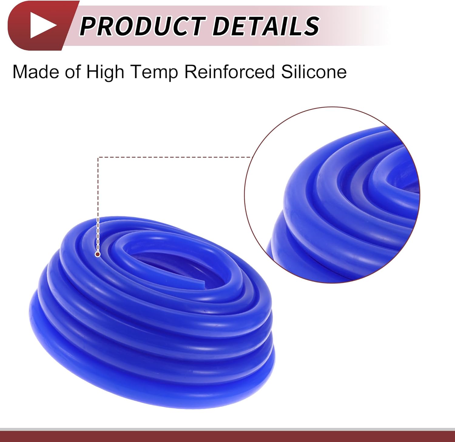 1 Pc for Air and Water Silicone Vacuum Tubing Hose High Temperature Automotive Vacuum Line 33Ft 13/16" 20mm ID 3.5mm Thickness Blue Silicone