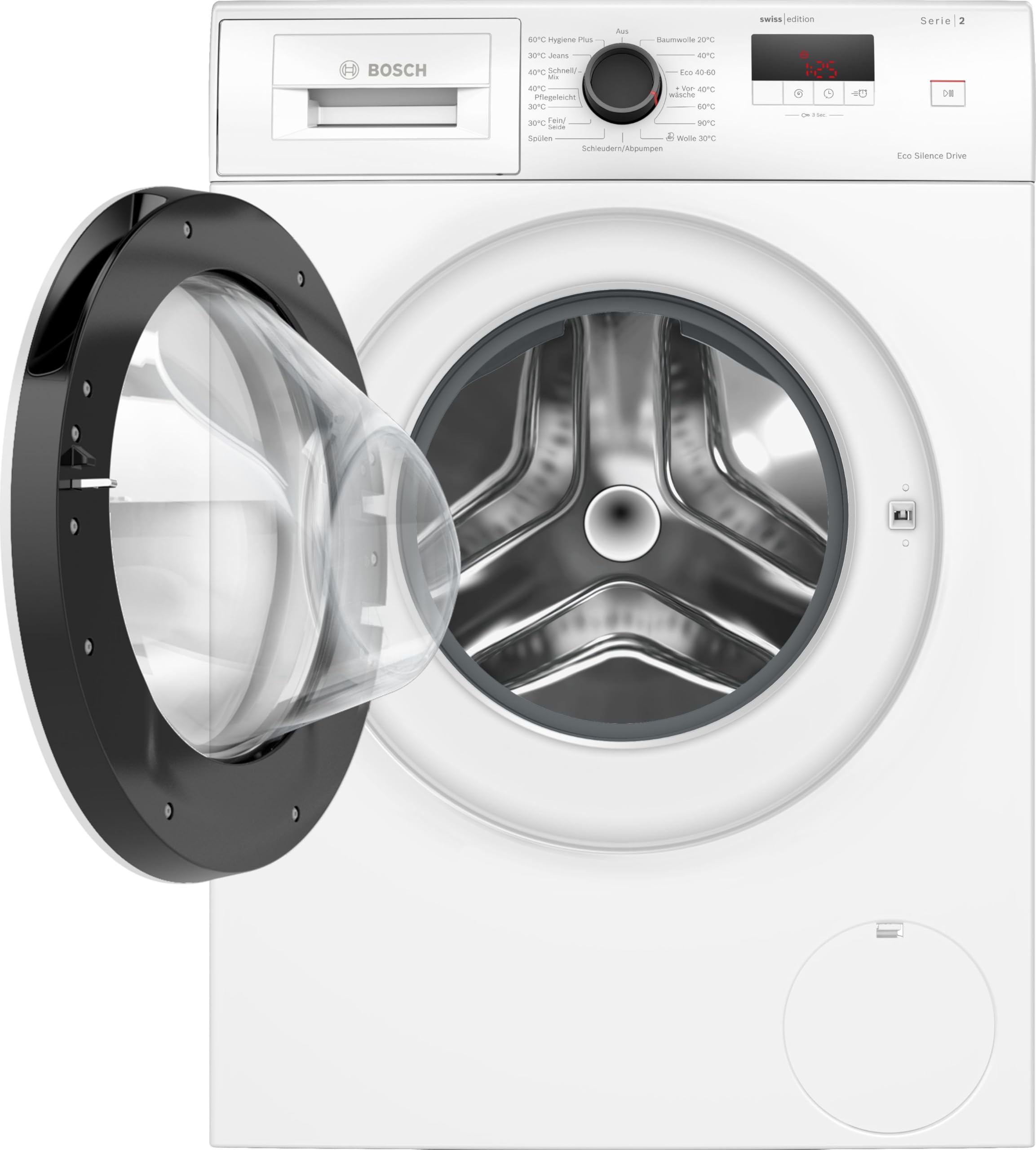 Bosch Waschmaschine 7 kg Serie 2 1400 UpM LED-Display Speed Perfect Hygiene Plus
