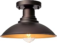 Vista 9 de Luz de Granero de Cuello de Ganso de Bronce Rústica Estilo Granja, Iluminación de Tocador de Cabaña Interior con Casquillo Base E26, Aplique