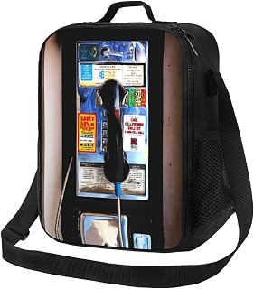 Funny New York Public Pay Phone Men'S And Women'S Insulated Lunch Bag - Equipped With Adjustable Shoulder Straps, Suitable For Commuting And Travel