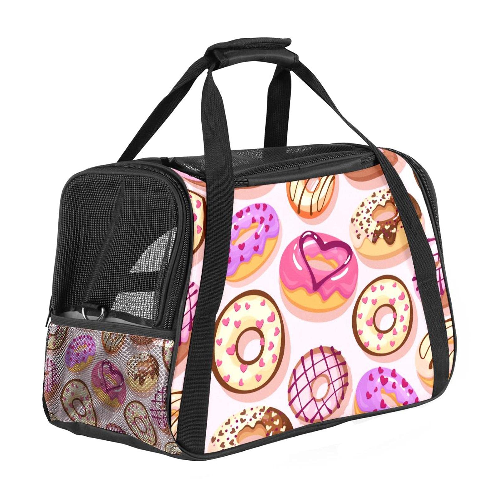 Sac transport pour animal domestique homologué avion avec parois en donuts doux confortables