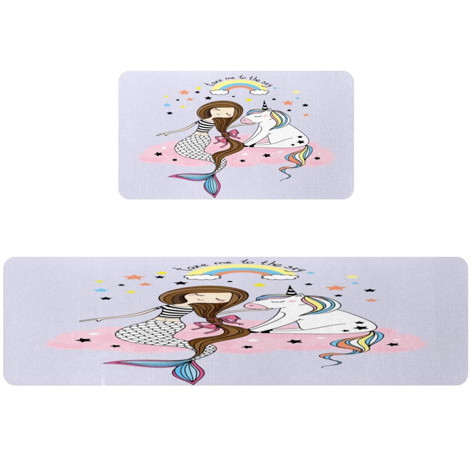 Tapis de cuisine antidérapant lavable absorbant lot de 2