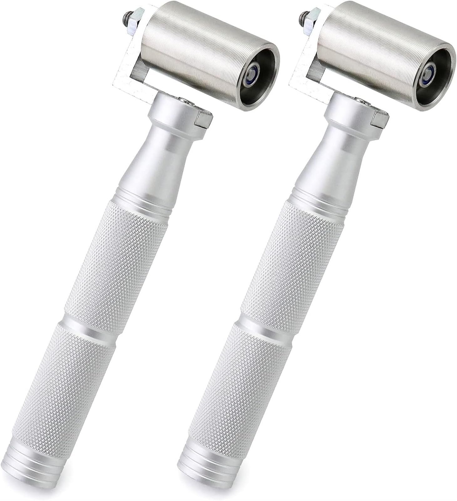 THE WHITE SHOP 2 Pack Hand Tool for Wallpaper Home Decoration Stainless Steel Wallpaper Seam Roller, Wallpaper Pressure Roller, Two-Way Bearing Flat Seam Roller