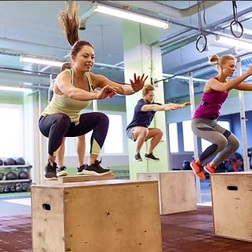 HAADI Plyo Box 3-in-1 Plyometric Jump Box Exercise Equipment Home Gym CrossFit Training Fitness Workout Box Jump