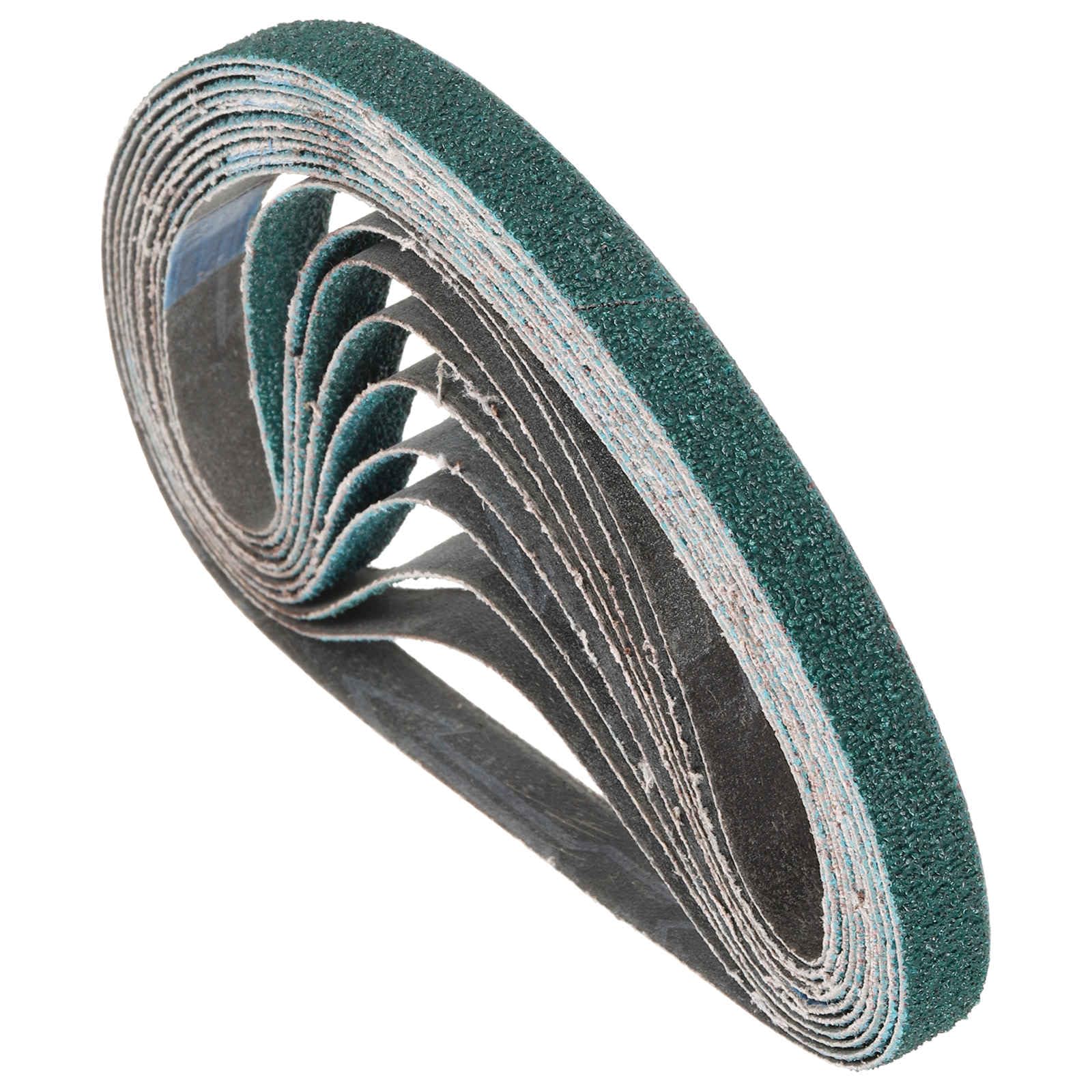 Kozelo 10 Pack Sanding Belts 13mm x 305mm 60 Grit Zirconia Abrasive Belt Sander Paper for Belt Sander Metal Grinding Wood Working Weld Rust Removal