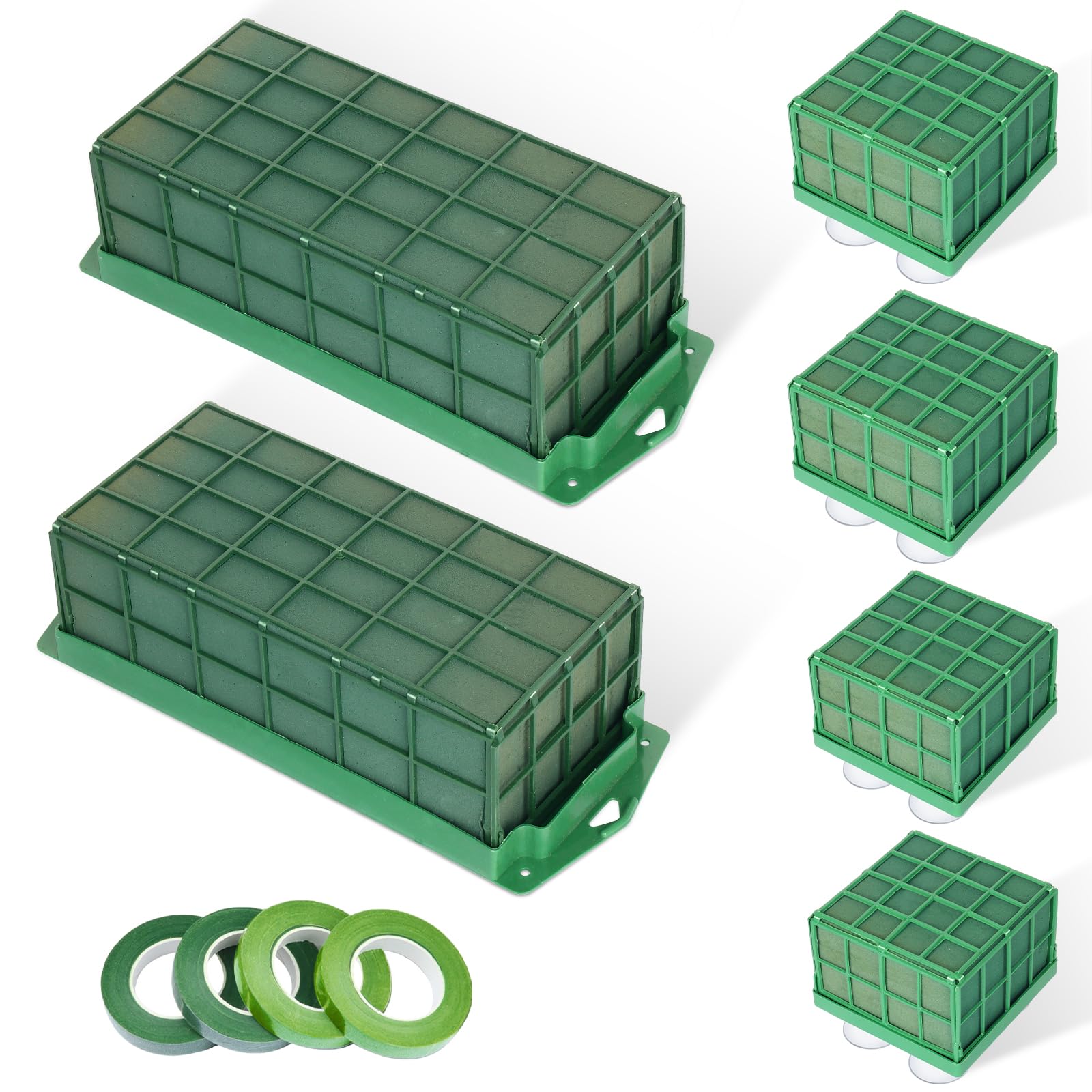6 Pcs Floral Foam Cage Flower Holder with Floral Foam Floral Foam Blocks Square and Rectangle Suitable for Flower Wedding Garden Decoration and Artificial Flowers-image-37
