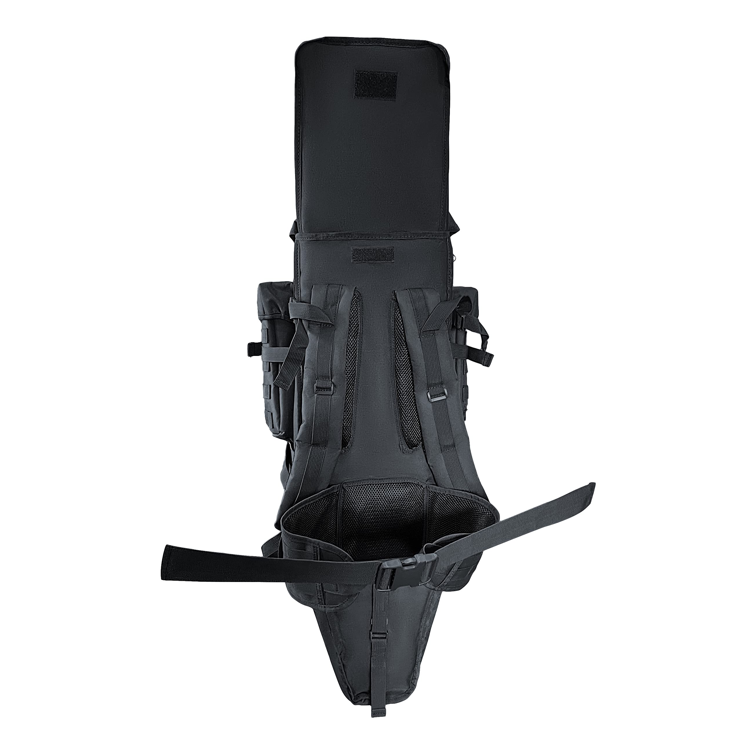 Alephnull Zaino tattico per fucili Borsa telescopica doppia per fucili Custodia impermeabile in poliestere per fucili Compatibile con MOLLE per caccia, tiro, pesca, escursionismo, trekking, campeggio