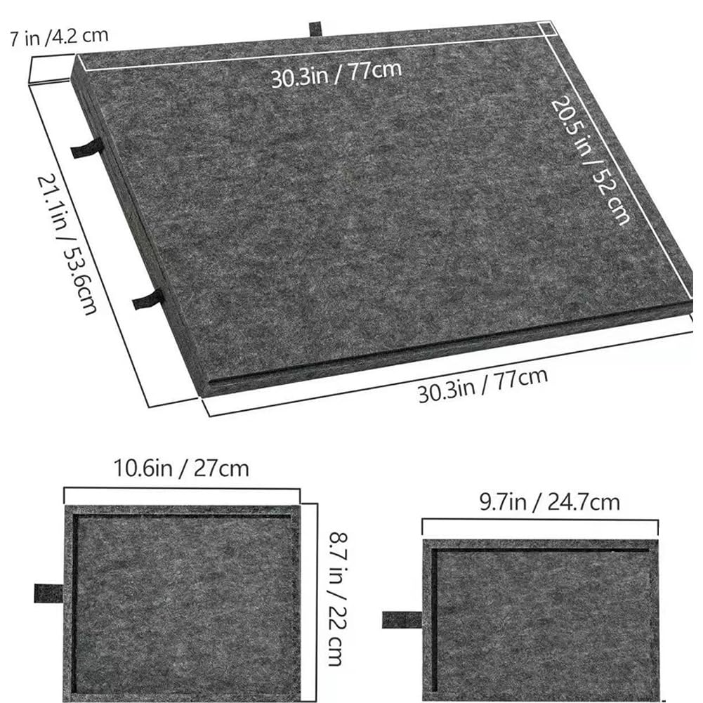 Plateau de puzzle inclinable avec couvercle de support réglable, plateau de puzzle en feutre léger avec 6 tiroirs colorés, 1000 à 1500 pièces pour table de jeux, cadeau pour ad Light Grey 90*63*4.2cm