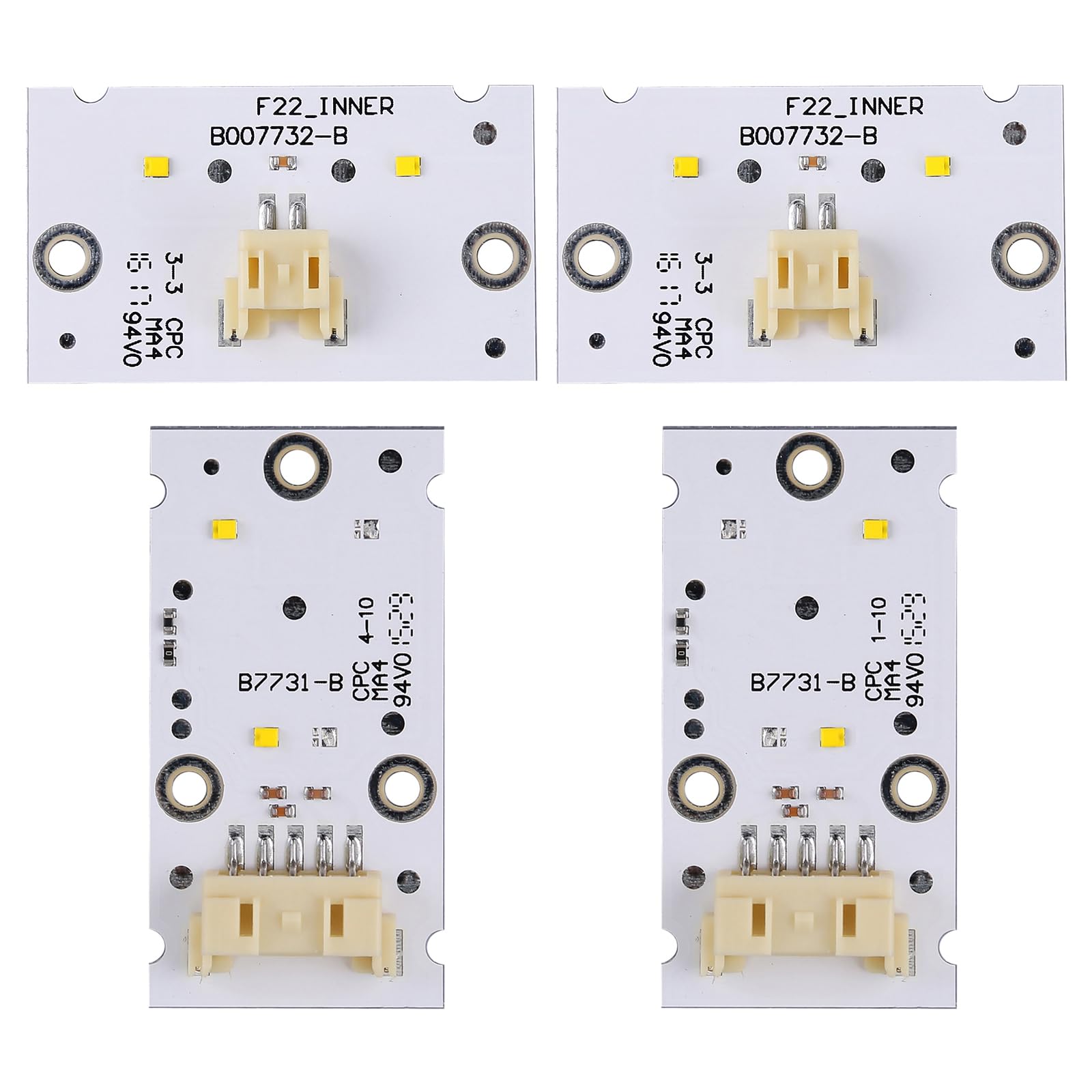 4Pcs Daytime Running Light LED Boards Compatible for BMW F87 M2 F22 F23 2 SERIES 2014-2017 Yellow DRL Headlight LED Boards Angel Eye Xenon Headlight Control Module Replaces 63117388923 63117388924