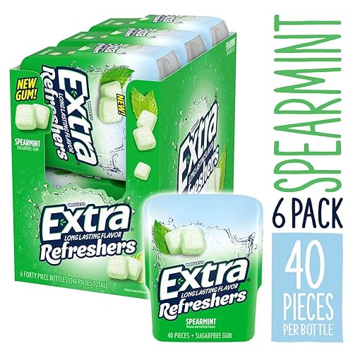 Miniatura 4 de EXTRA Chicle de menta verde Refreshers, 40 unidades (paquete de 6)