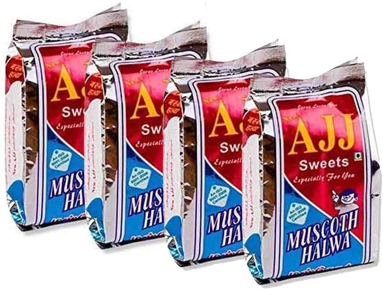Mudalur Tasty AJJ Muscoth Halwa Mudalur Famous AJJ Sweets Muscoth Halwa 250 gm x (Pack of 4)=1 KG | Muscoth halwa Coconut Flavor Rich | AJJ Muscoth Halwa Tirunelveli (250gm x(Pack of 4)=1 KG)
