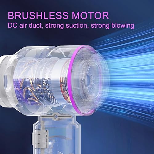 Miniatura 2 de Aspiradora portátil inalámbrica para automóvil, aspiradora de mano de succión fuerte de 21000 Pa, aspiradora automática de 100 W para detalles de