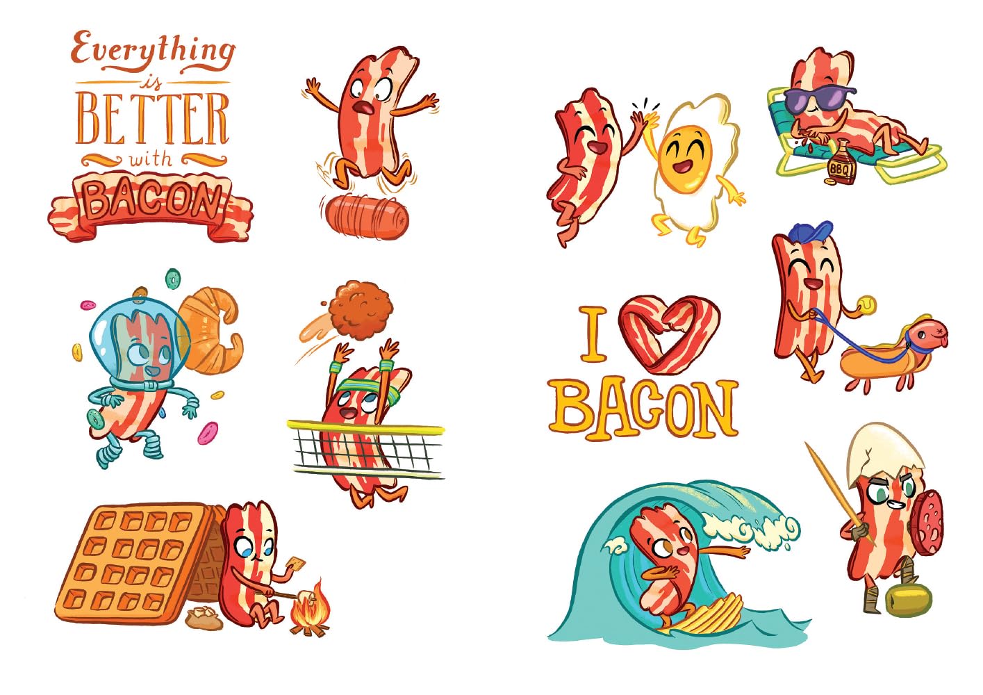 Bacon Stickers (Dover Little Activity Books: Food) image 5