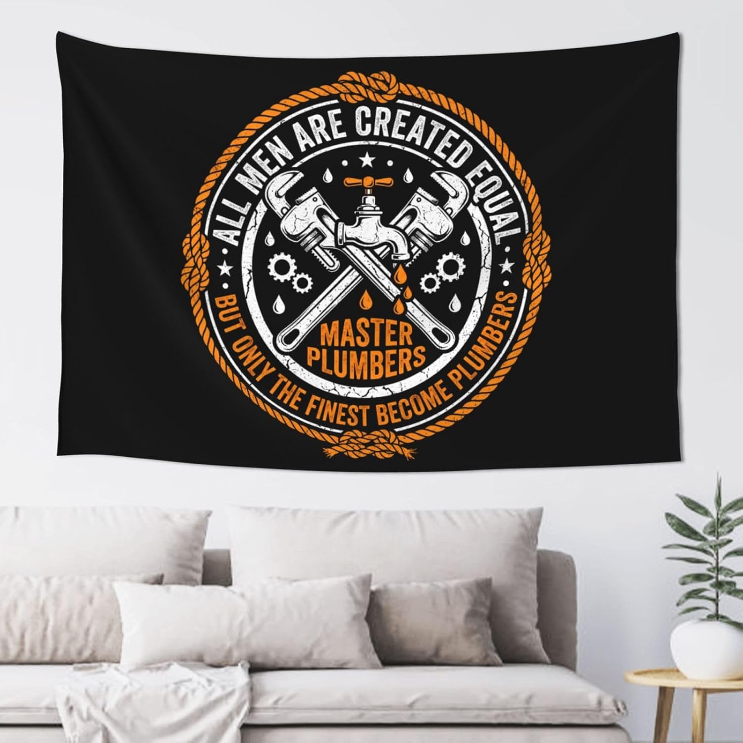 The Finest Become Master Plumber Funny Plumbing Tapestry Wall Hanging 60x40 Inches Including Accessories Funny Aesthetics Tapestries Wall Art Lightweight Banner Decoration For Living Room