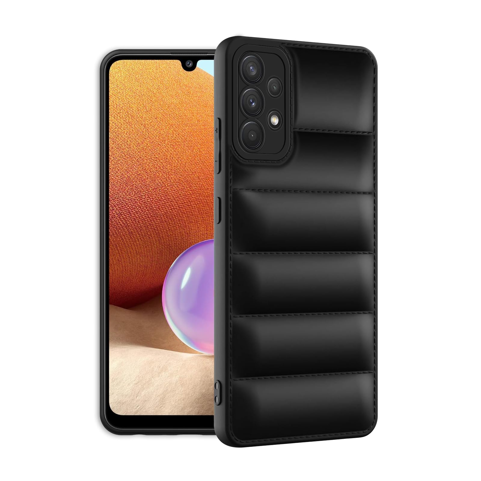 Plus Puffer Case Camera Protection Soft Back Cover for Samsung Galaxy A32 4G - Black (B0D2RMQTX1) Amazon Price History, Amazon Price Tracker