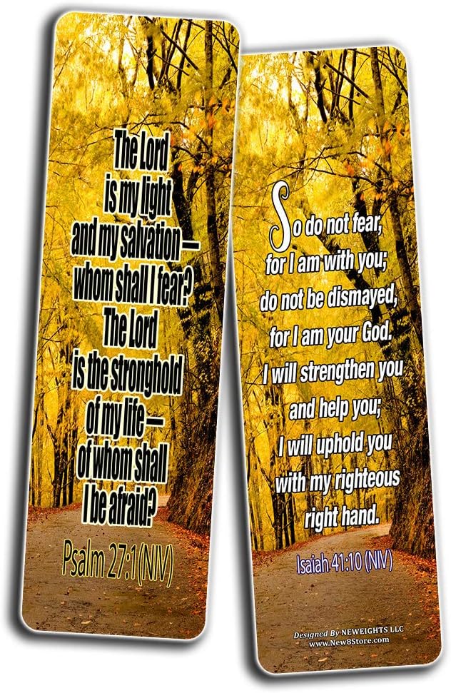 NewEights Christian Bookmarks Cards (60-Pack)- Bible Verses to Release Stress and Anxiety – Daily Motivational Card Set – Collection Set Book – Ideal Giveaway for Church Members