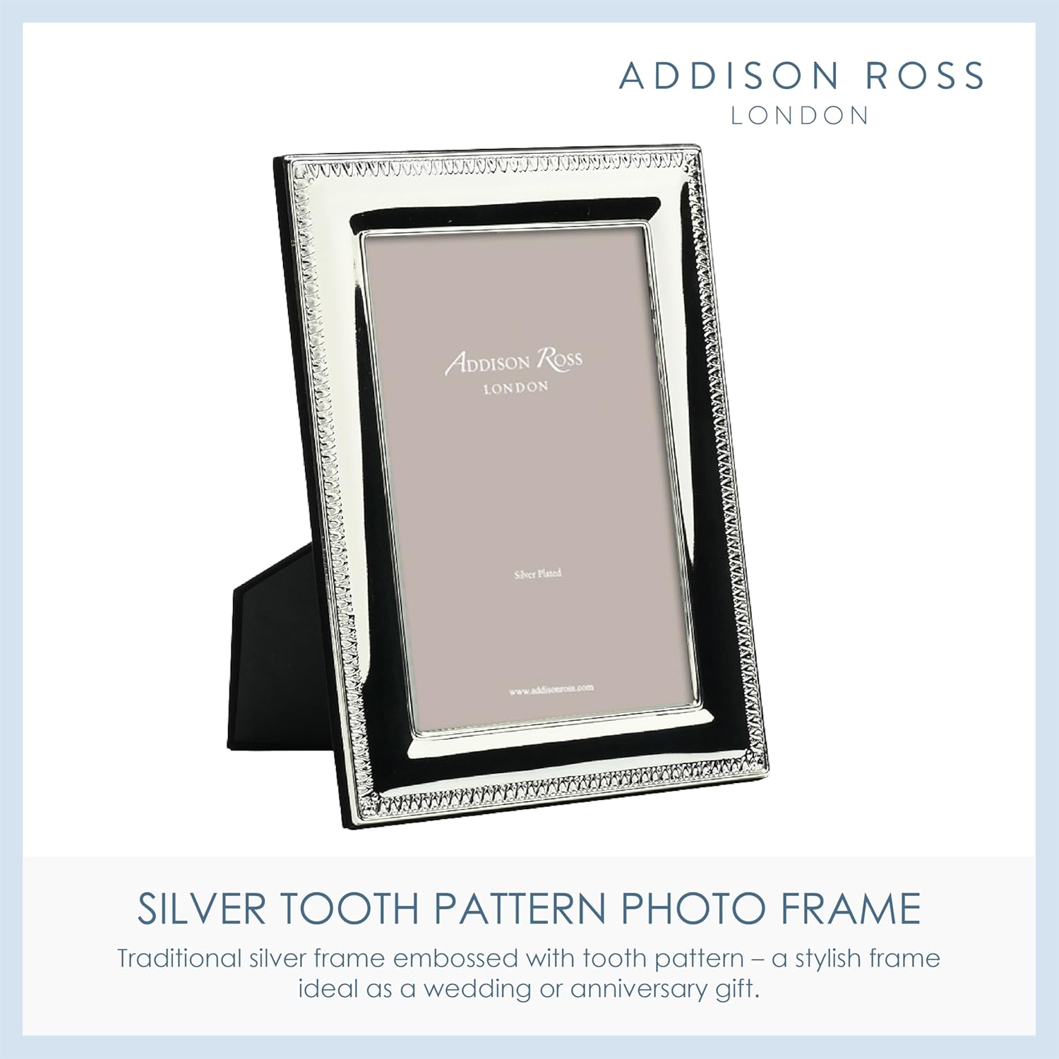 Addison Ross, Photo Frame, 5x7, Silver Plate Tooth, 5 x 7 Inches