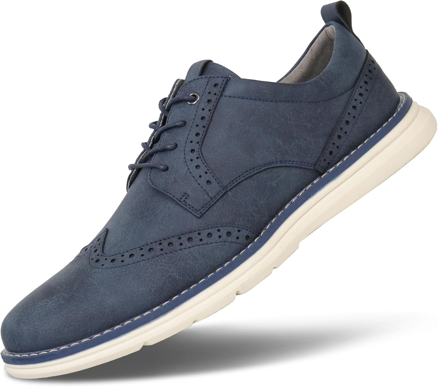 Hawkwell Plus Men's Plus Size Wingtip Oxford Shoes Classic Brogue Dress Shoes Business Office Shoes US Sizes 15 16 17 18 19