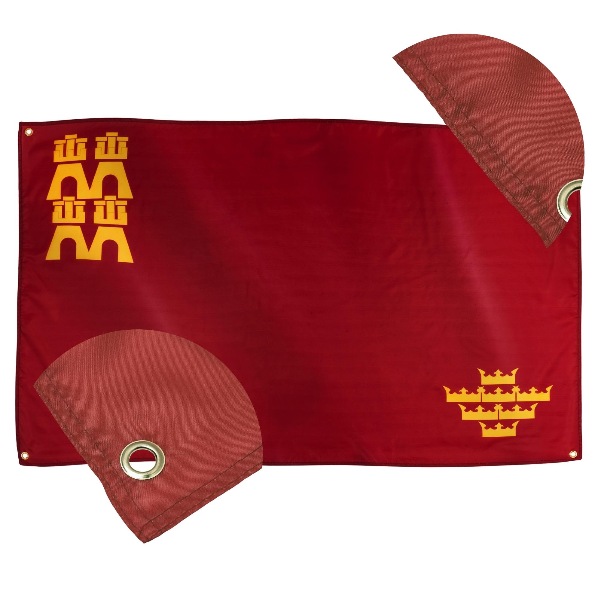 Runesol Murcia Flag, 91x152cm, 3ft x 5ft, 4 Grommets, Eyelet In Every Corner, Region of Murcia, Múrcia, Premium Flags, Inside - Image 4